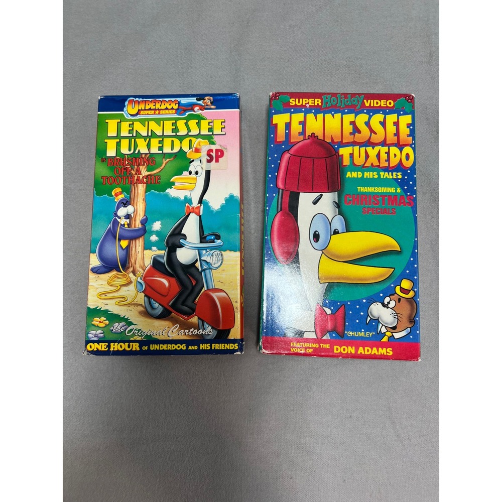Tennessee Tuxedo Underdog VHS Lot of 2 Vintage Don Adams United American Video